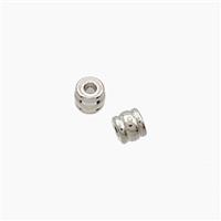 Copper Tube Beads Platinum Plated, approx 3-3.5mm