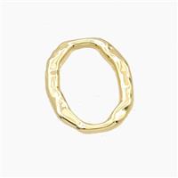 Copper Oval Connector Gold Plated, approx 13-16mm