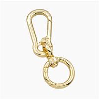 Copper Carabiner Clasp KeyChain Gold Plated, approx 25mm, 20-45mm