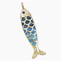 Copper Pendant Pave Zircon, Gold Plated, approx 11-42mm