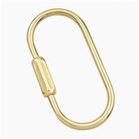 Copper Carabiner Clasp Gold Plated, approx 25-50mm