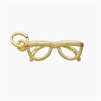 Copper Glasses Pendant Gold Plated, approx 6-16mm