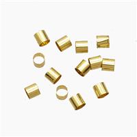 Copper Crimp Beads Gold Plated, approx 2mm