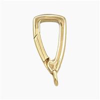 Copper Carabiner Clasp Gold Plated, approx 9-17mm