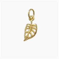 Copper Leaf Pendant Gold Plated, approx 6-10mm