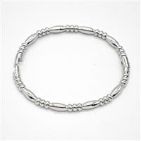 Copper Bracelet Stretchy Platinum Plated, approx 4.5mm, 50-60mm dia