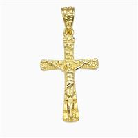 Copper Crucifix Cross Pendant 18K Gold Plated, approx 19-29mm