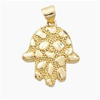 Bohemia Style Copper Hamsahand Pendant Gold Plated, approx 18-19.5mm
