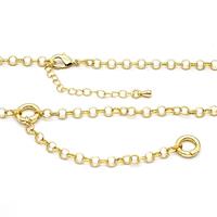 Copper Necklace Chain Gold Plated, approx 10mm, 4mm, 40-45cm length