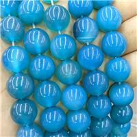Blue Agate Beads Smooth Round Dye, approx 16mm dia