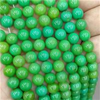 Natural Agate Round Beads Green Dye Smoth, approx 8mm