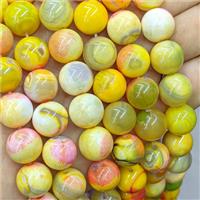 Agate Beads Smooth Round Dye Multicolor, approx 14mm