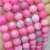 Pink Agate Beads Smooth Round Dye, approx 14mm