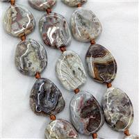 Natural Mexican Crazy Lace Agate Beads Slice Freeform, approx 20-27mm