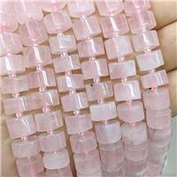 Natural Pink Rose Quartz Heishi Beads, approx 10-12mm