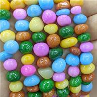 Dye Jade Chip Beads Freeform Mixed Color, approx 8-12mm