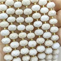 River Jasper Beads Faceted Rondelle, approx 6-10mm