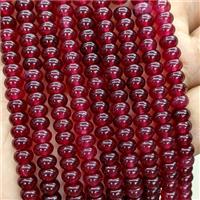 Red Ruby Jade Beads Beads Smooth Rondelle Dye, approx 6mm