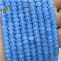 Blue Jade Beads Smooth Rondelle Dye, approx 6mm