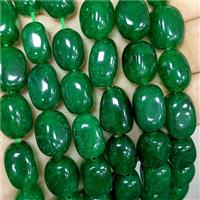 Jade Beads Freeform Green Dye, approx 13-18mm