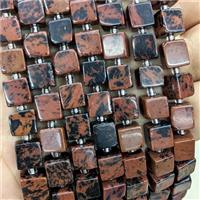 Natural Autumn Jasper Cube Beads, approx 8mm