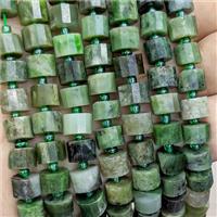 Natural Canaidan Chrysoprase Beads Green Tube Faceted, approx 8mm