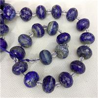 Natural Blue Lapis Lazuli Beads Faceted Rondelle, approx 13-18mm