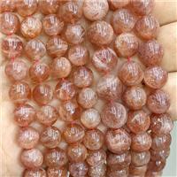 Natural Orange Sunstone Beads AA-Grade, approx 10mm