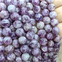 Natural Lepidolite Beads Purple Smooth Round, approx 10mm