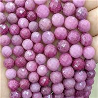 Natural Ruby Beads Faceted Round, approx 10mm