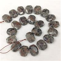 Natural Yooperlite Flame Jasper Beads Faceted Rectangle, approx 13-23mm