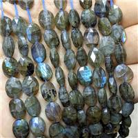 Natural Labradorite Oval Beads Faceted, approx 8-10mm