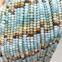 Natural Chinese Amazonite Beads Faceted Rondelle Multicolor, approx 6mm
