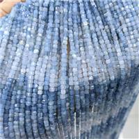 Natural Blue Aquamarine Beads Faceted Cube, approx 3mm