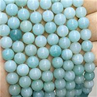 Blue Amazonite Beads Smooth Round, approx 8mm