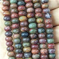 Picasso Jasper Rondelle Beads Multicolor Smooth, approx 5x8mm