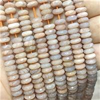 Natural Sunstone Heishi Spacer Beads Faceted, approx 3x8mm