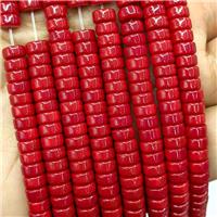 Red Jadeite Glass Heishi Beads, approx 3-6mm