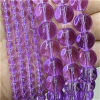 Lt.purple Glass Beads Smooth Round, approx 14mm