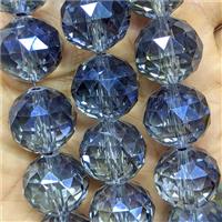 Grayblue Crystal Glass Beads Faceted Round, approx 20mm dia