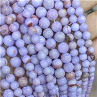 Lavender Botswana Jade Beads Dye Smooth Round, approx 6mm dia