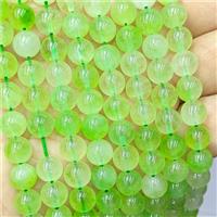 Olive Quartzite Jade Round Beads Smooth Dye, approx 14mm