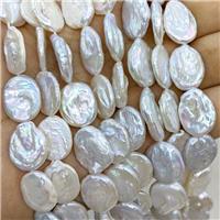 Baroque Style White Pearl Beads Freeform, approx 13-18mm