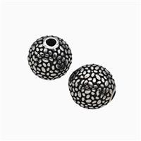 Stainless Steel Round Beads Antique Silver, approx 10mm
